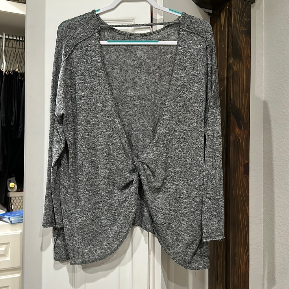 Slouchy Open back Lulu’s sweater